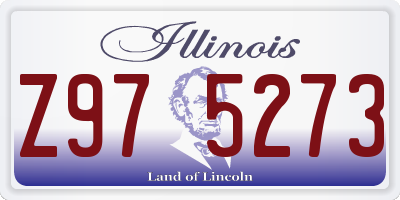 IL license plate Z975273