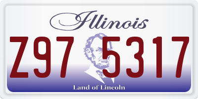 IL license plate Z975317