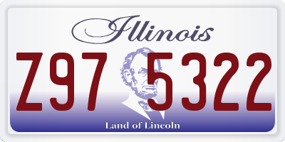 IL license plate Z975322