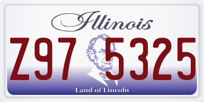 IL license plate Z975325