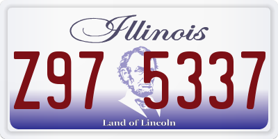 IL license plate Z975337