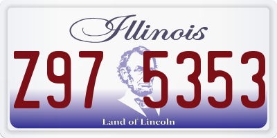 IL license plate Z975353