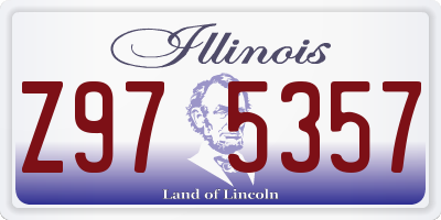 IL license plate Z975357