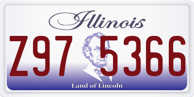 IL license plate Z975366