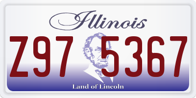IL license plate Z975367