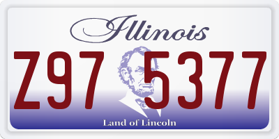 IL license plate Z975377