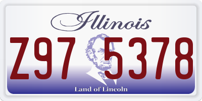 IL license plate Z975378