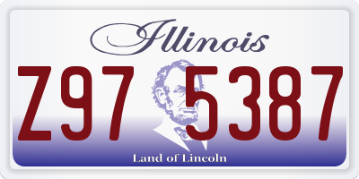 IL license plate Z975387