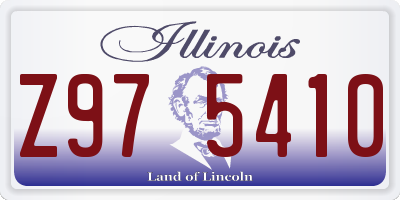 IL license plate Z975410