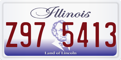 IL license plate Z975413