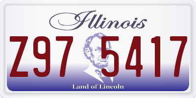IL license plate Z975417
