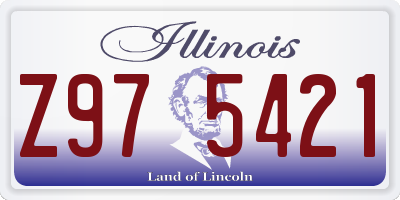 IL license plate Z975421