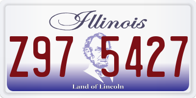 IL license plate Z975427