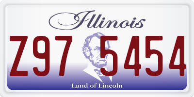 IL license plate Z975454