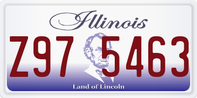 IL license plate Z975463