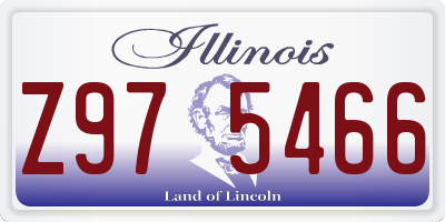 IL license plate Z975466