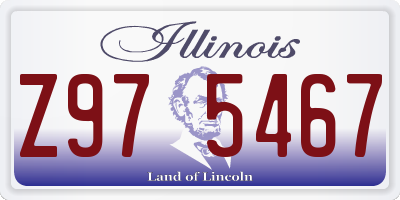 IL license plate Z975467