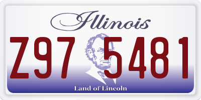 IL license plate Z975481