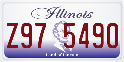 IL license plate Z975490