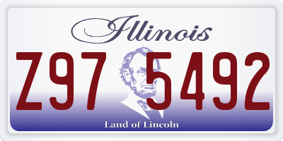 IL license plate Z975492
