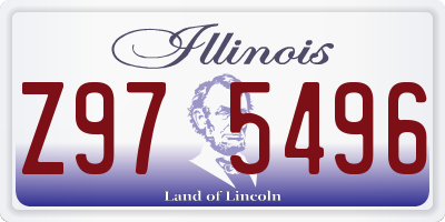 IL license plate Z975496