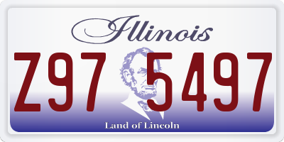 IL license plate Z975497