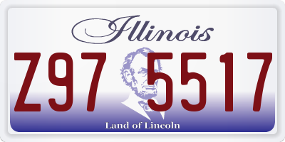 IL license plate Z975517