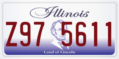 IL license plate Z975611