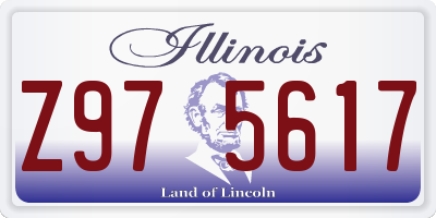 IL license plate Z975617