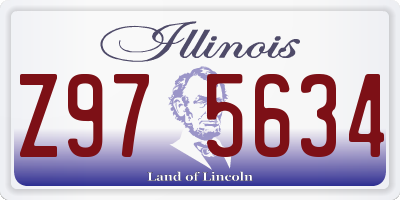 IL license plate Z975634