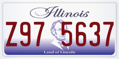 IL license plate Z975637