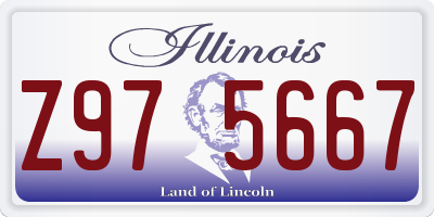 IL license plate Z975667