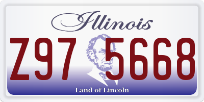 IL license plate Z975668
