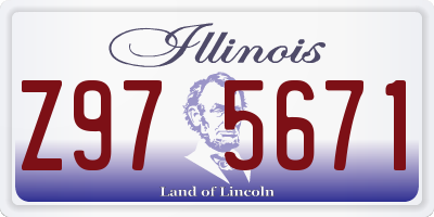 IL license plate Z975671