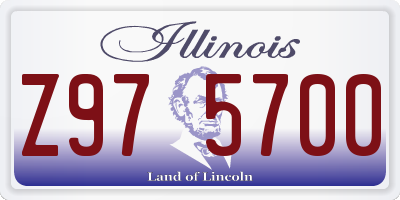 IL license plate Z975700