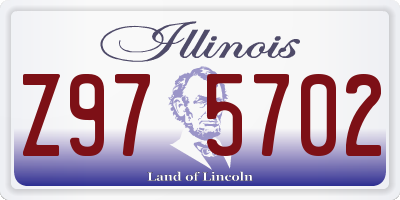 IL license plate Z975702