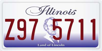 IL license plate Z975711