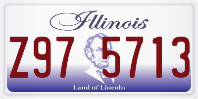 IL license plate Z975713