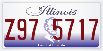 IL license plate Z975717