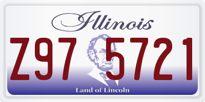 IL license plate Z975721
