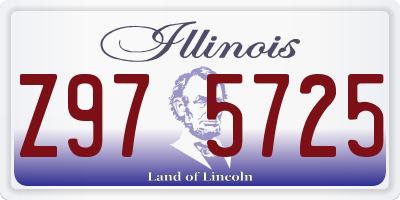 IL license plate Z975725