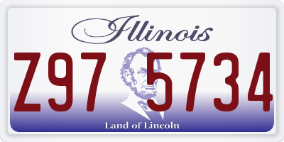 IL license plate Z975734