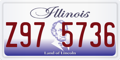 IL license plate Z975736