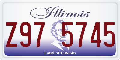 IL license plate Z975745