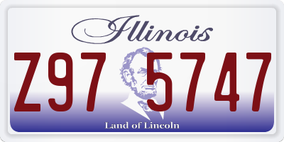 IL license plate Z975747