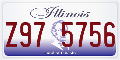 IL license plate Z975756