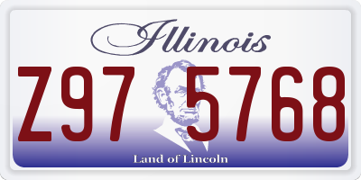 IL license plate Z975768