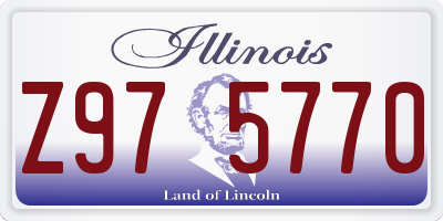 IL license plate Z975770