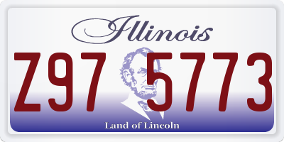 IL license plate Z975773