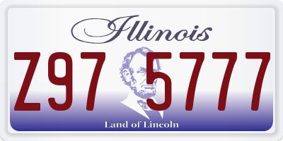 IL license plate Z975777